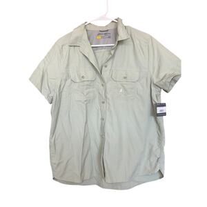 Eddie Bauer Travex moisture wicking performance shirt NWT Sage Green Size Large